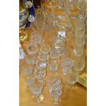 Glass Ware - sherry glasses; swan trinket dish; preserve pots; vases;