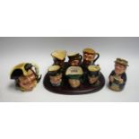 Ceramics - a Royal Doulton miniature character jug, Dick Turpin; others, Fat Boy, Mr Micawber,