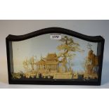 A Chinese glass cased cork Diorama,