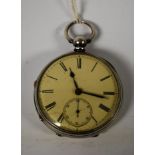 A silver fusee pocketwatch, A Burdess, Coventry,