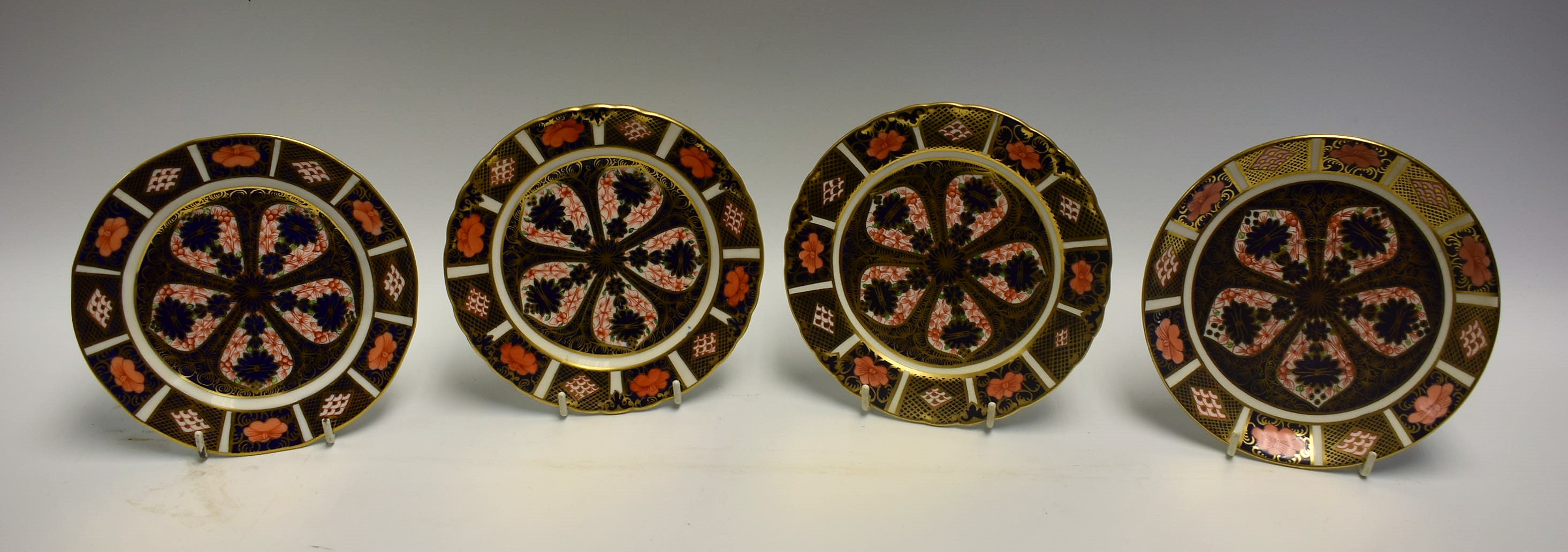 Royal Crown Derby 1128 Imari - a pair of shaped side plates,