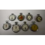 Watches - a Helvetia military issue GSTP pocket watch, white dial, Arabic numerals,