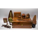 Boxes and Objects - a 19th century mahogany writing box; a Maelzel metronome;