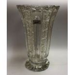 A large cut glass vase, 35.