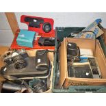 Cameras - a Praktica LTL3 SLR camera body, lens inc Hanimar 28mm, Paragon F-135mm, Tokina 75-260mm,