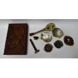 Boxes and Objects - a carved Oriental box, mother of pearl dishes, etc.