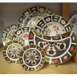 Royal Crown Derby - a pair of 1128 pin dishes; a pair of 2451 side plates; others, larger, etc.