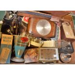 Boxes and Objects - an Everready Skylark portable transistor radio; another,