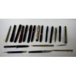 Pens & Pencils - a Conway Stewart 27 black fountain pen, 14ct gold nib; others Duragold,