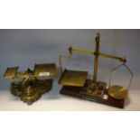 A set of brass postal scales; A E Sommers & Co,