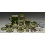 Wedgwood Green Jasperware - mug, trinket,