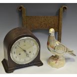 A Jenna Holland model of a Pigeon; an early to mid 20th century Smiths mantel clock;