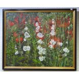 Impressionist School Garden Scene signed,