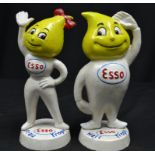 A pair of reproduction cast metal Esso money banks Herr and Frau Tropf