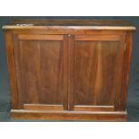 A Victorian mahogany bookcase, two fielded panelled doors, c.