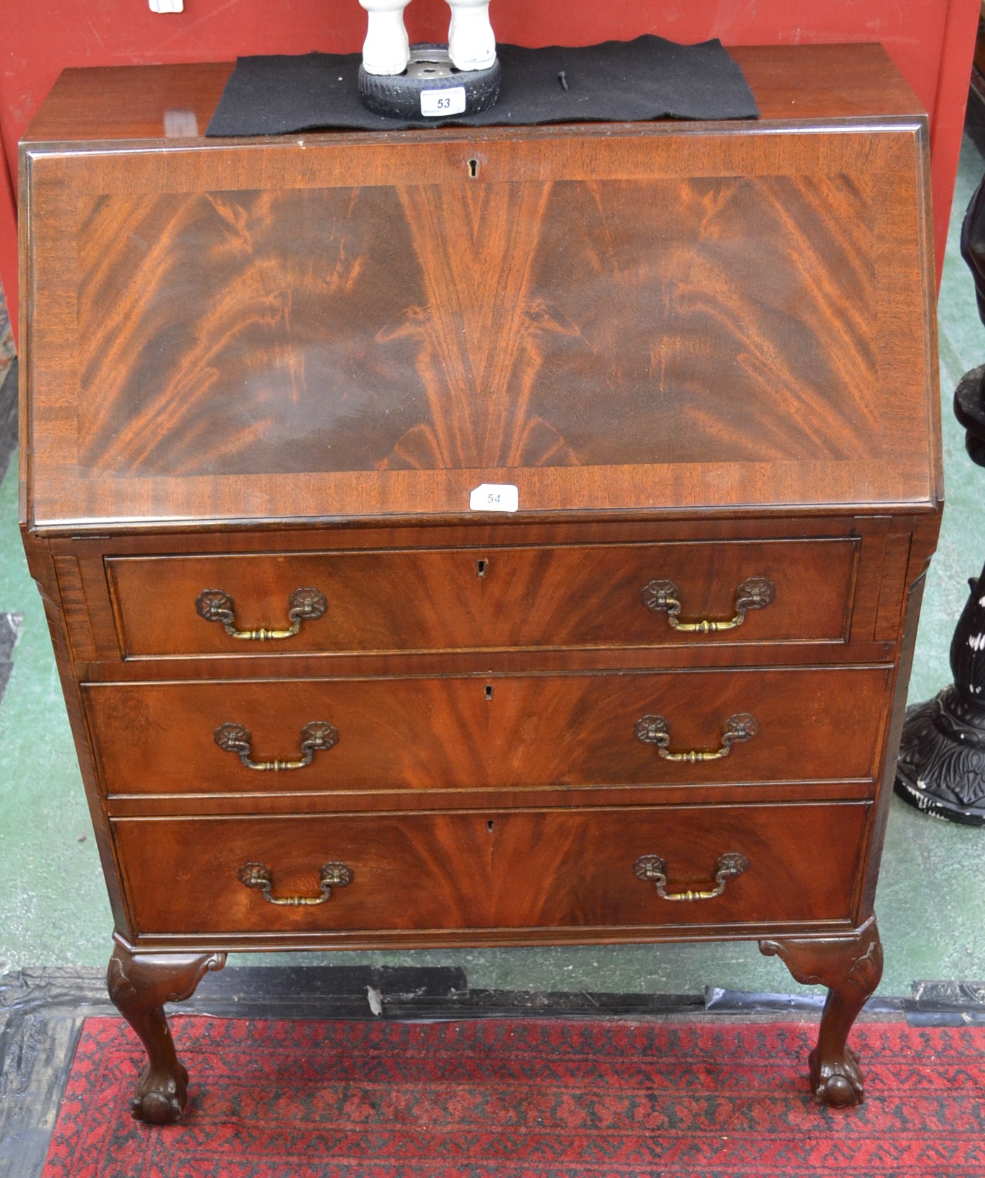 An early 20th century mahogany bureau