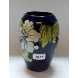 A Moorcroft hibiscus pattern ovoid vase,