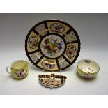 Ceramics - a Paragon china plate, a reproduction of the service made for HM Queen Mary,