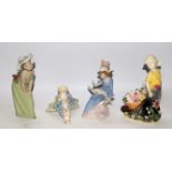 A Lladro figure of Girl with Stars; Lladro figure of Girl with Bonnet;