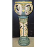 An Art Pottery jardineire, marked Faience, c.