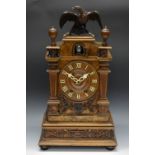 A 19th century German Black Forest cuckoo clock, with bone Roman numerals and hands,