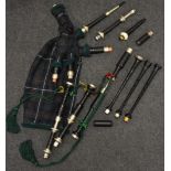 A set of David Naill DN6 Premier bagpipes, silver mounts, engraved and chased with acanthus scrolls,