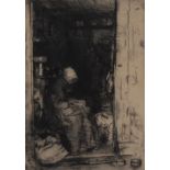 James McNeil Whistler, by and after, La Vieille aux Loques, monochrome etching,