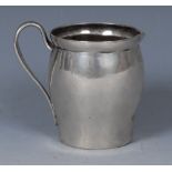 A 19th century Austro-Hungarian Empire silver ovoid jug, scroll handle, 6.