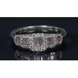 A diamond cluster ring,