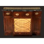 A 19th century mahogany break-centre side cabinet,