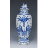 An early 19th century Chinese inverted baluster vase,