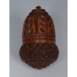 A 19th century cocquilla novelty nutmeg grater, as an acorn,