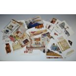 Postcards - a collection of fifty coloured cards all from the Queens Dolls House series,