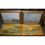 English School (20th century) A Pair, Country pastures,