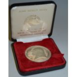 A Tower Mint silver medallion, John Wesley 250th Anniversary 1738 - 1988,