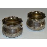 A pair of Edwardian silver salts, William Hutton & Sons Ltd,