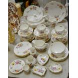 A Royal Crown Derby Posies six setting tea set inc cake and bread plates, cups, saucers,