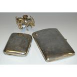 A silver cigarette case by Deakin & Francis Ltd, Birmingham,