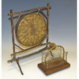 A late 19th century table top dinner gong;