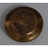 Exhibition History - a Victorian silvered presentation medallion, by Pinches & Co, London,