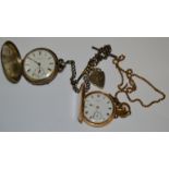 A Thos Russell and Son full hunter pocket watch; a Tho Russell and Son silver case hallmarked;