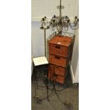 Cast Iron chandelier; candle stand;