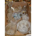 Cut Glass - sundae dishes, bowls, comports, knife rests, napkin rings,