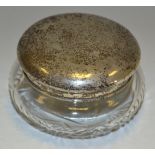 A Chinese silver topped powder bowl,