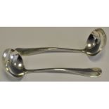 Two rattail sauce ladles William Hutton and Sons Ltd London 1907 (5.