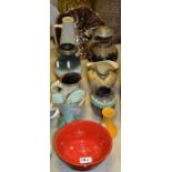 West German ceramics - vases, ewers, bowls, etc.