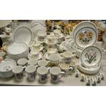 Portmerion - Botanical Garden pattern dinner and tea service comprising dinner, side, dessert,