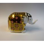 A Royal Crown Derby paperweight, The Yorkshire Rose Elephant,