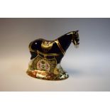 A Royal Crown Derby paperweight, Shire Horse, specially commissioned by Sinclairs,