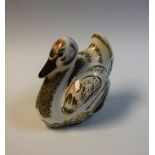 A Royal Crown Derby paperweight, Royal Cygnet George, limited edition 482/750, 11.